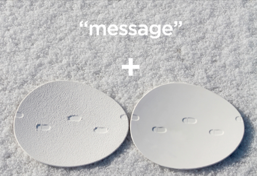 Give a gift with a simple message on a snow waltz plate.